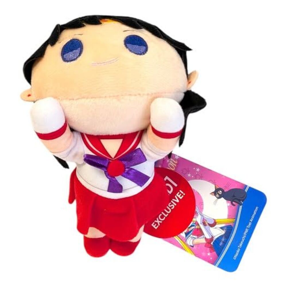 New Sailor Moon Laying Down 12in Plush Sailor Mars Round1 Exclusive NWT